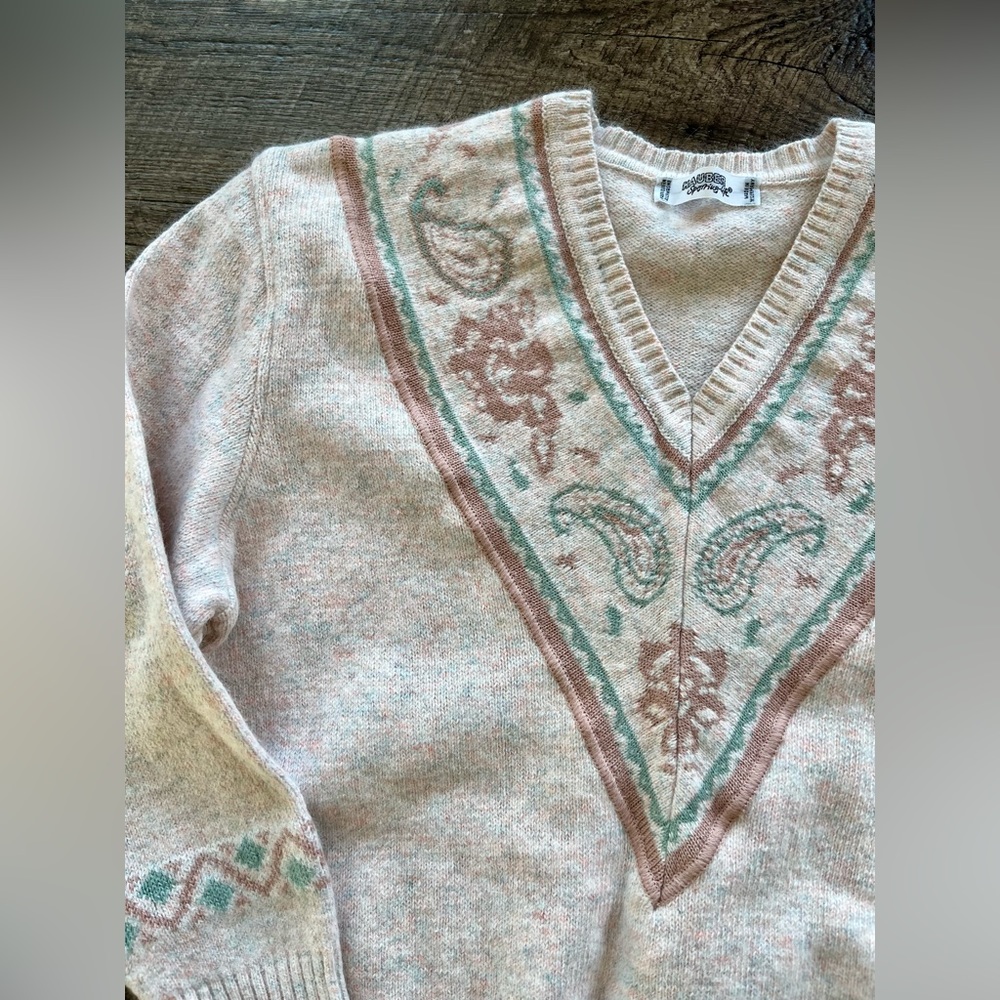 HAUBER sporting life vintage great condition wool angora cotton knit European